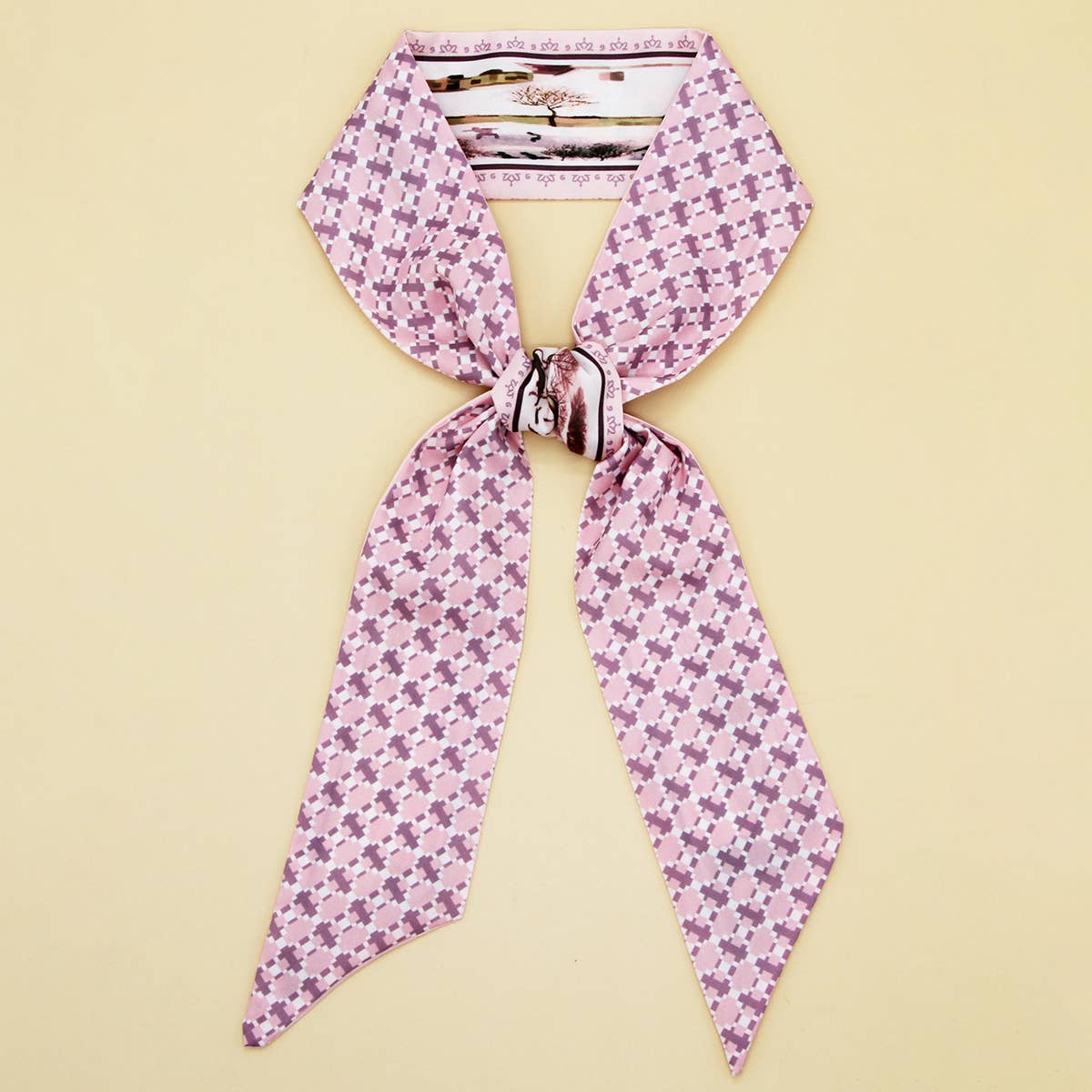 Floral Letter  Scarf ? Hair Tie & Bag Ribbon