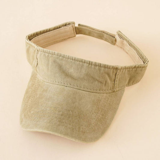 VINTAGE WASHED DENIM VISOR_CWAH1418