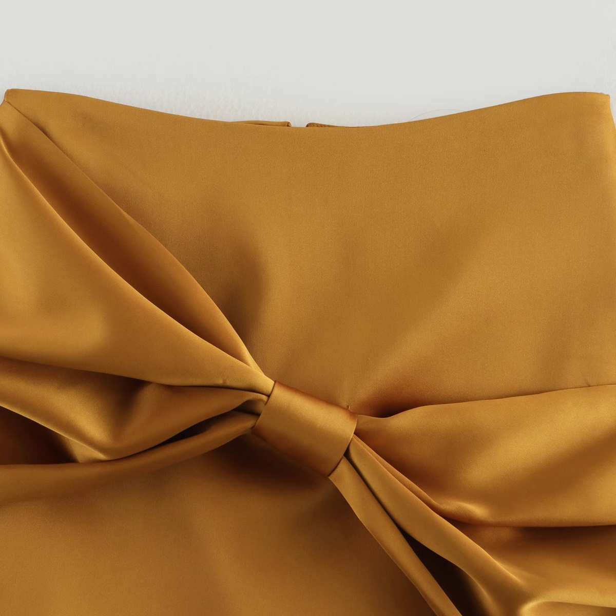 Women's Shiny Skirt with Bow, Chic French Look