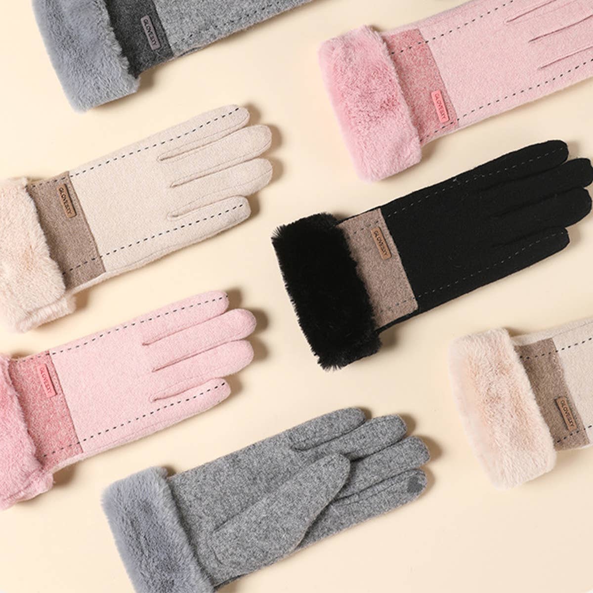 WOMENS AUTUMN AND WINTER WARM WOOL GLOVES_CWAG0061