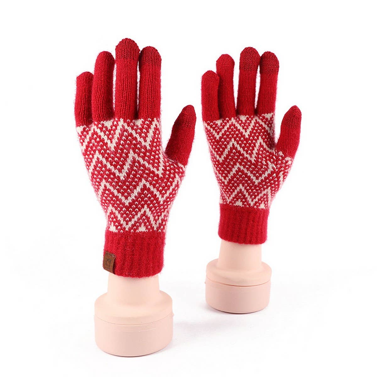 WINTER FESTIVE WARM TOUCH SCREEN BRUSHED GLOVES_CWAG0376
