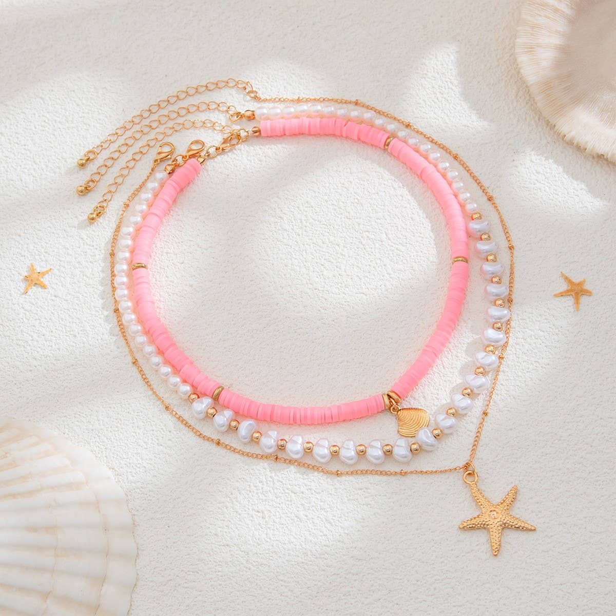 NEW BEACH STYLE OCEAN SHELL BEADED NECKLACE