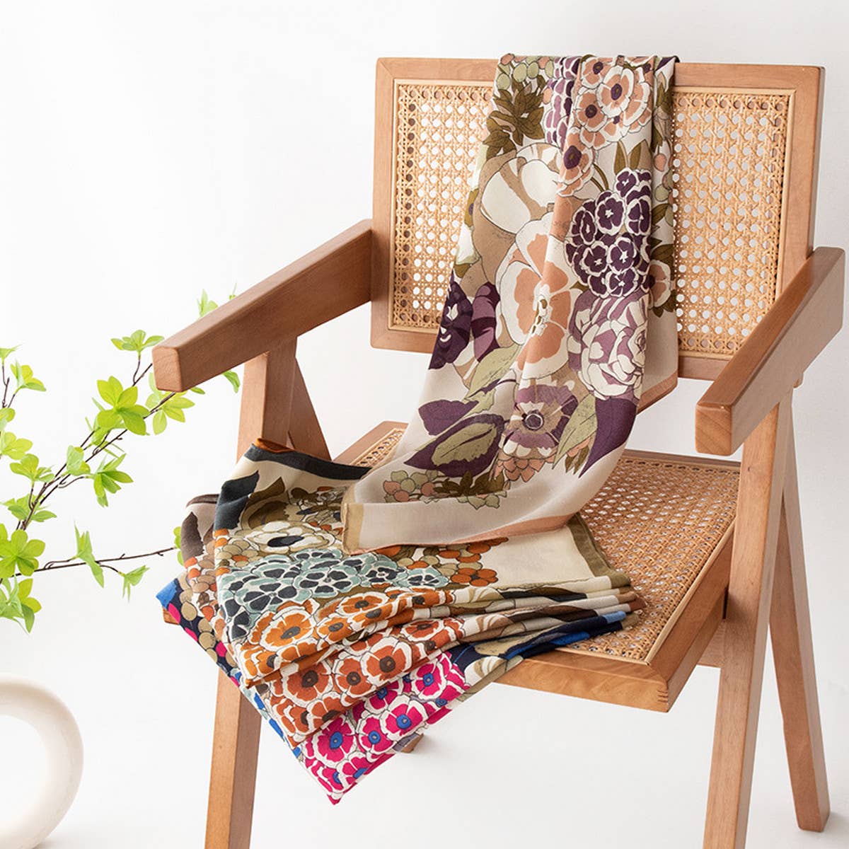 Retro Art Deco Small Square Scarf, Versatile_CWASC0925