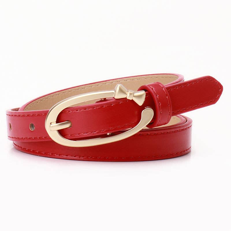 Versatile and simple alloy small bow buckle belt