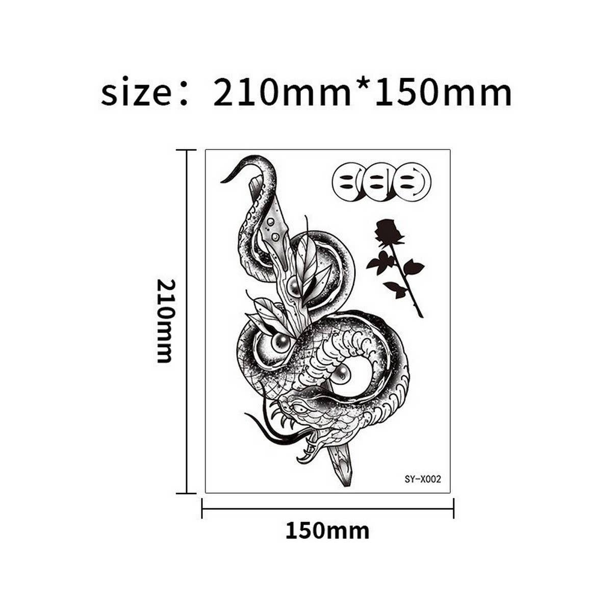 Dark Tribal Snake Tattoo ? Black Mamba Arm Sticker