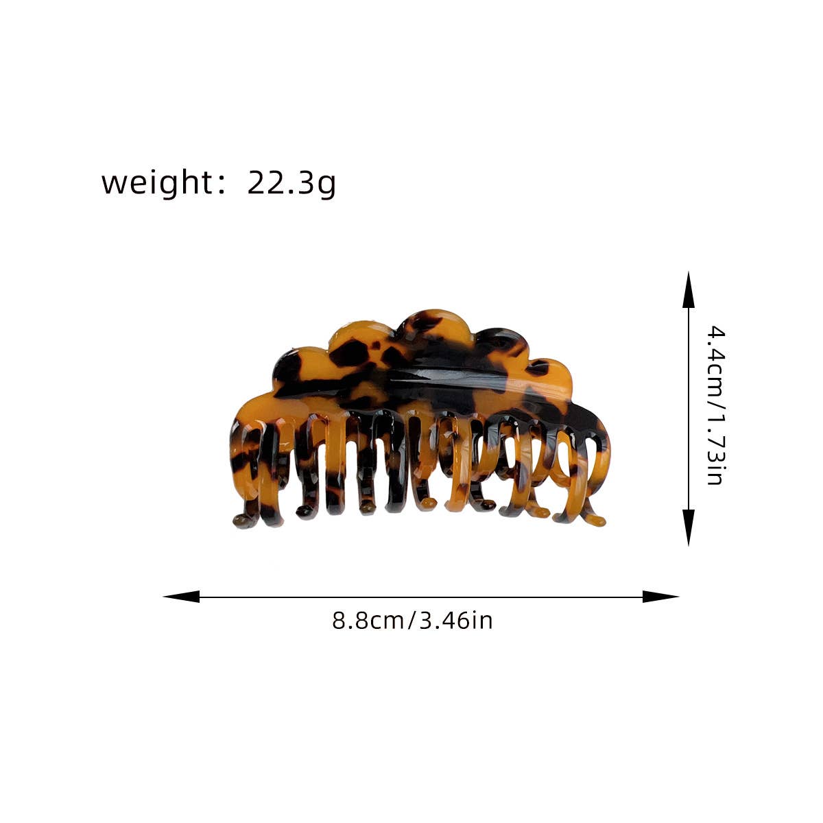 Wavy double-row teeth high-end acetate hair clip