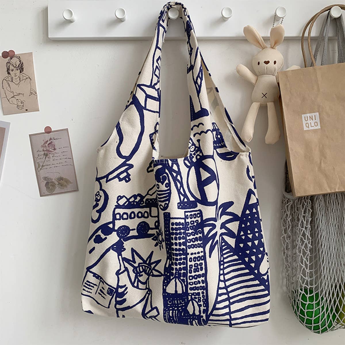 NEW CUTE SOFT GIRL ARTISTIC CANVAS BAG_CWAB2176