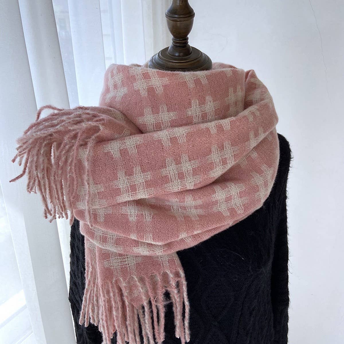 Retro Plaid Scarf ??Soft Warm Couple Winter Wrap_CWASC1471