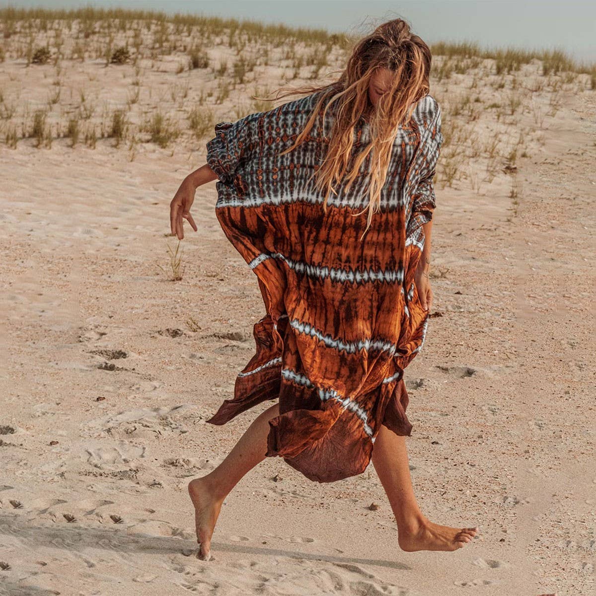 Tie-Dye Viscose Beach Cover-Up Dress