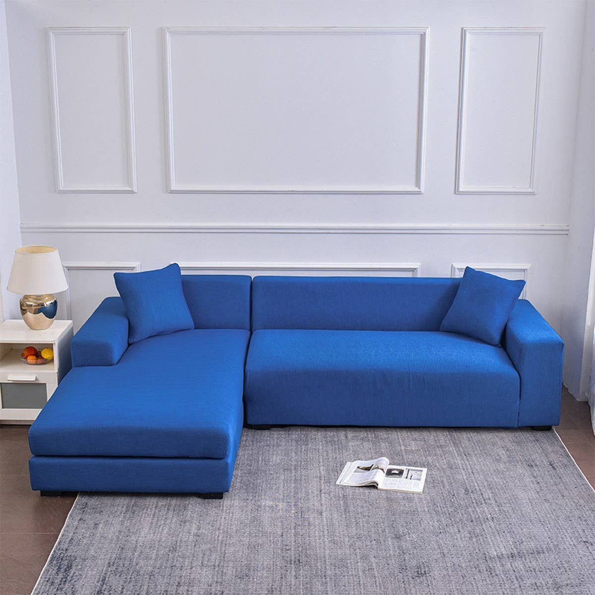 Printed Milk Silk Sofa Cover, Stretch & Full Fit_CWMM8325