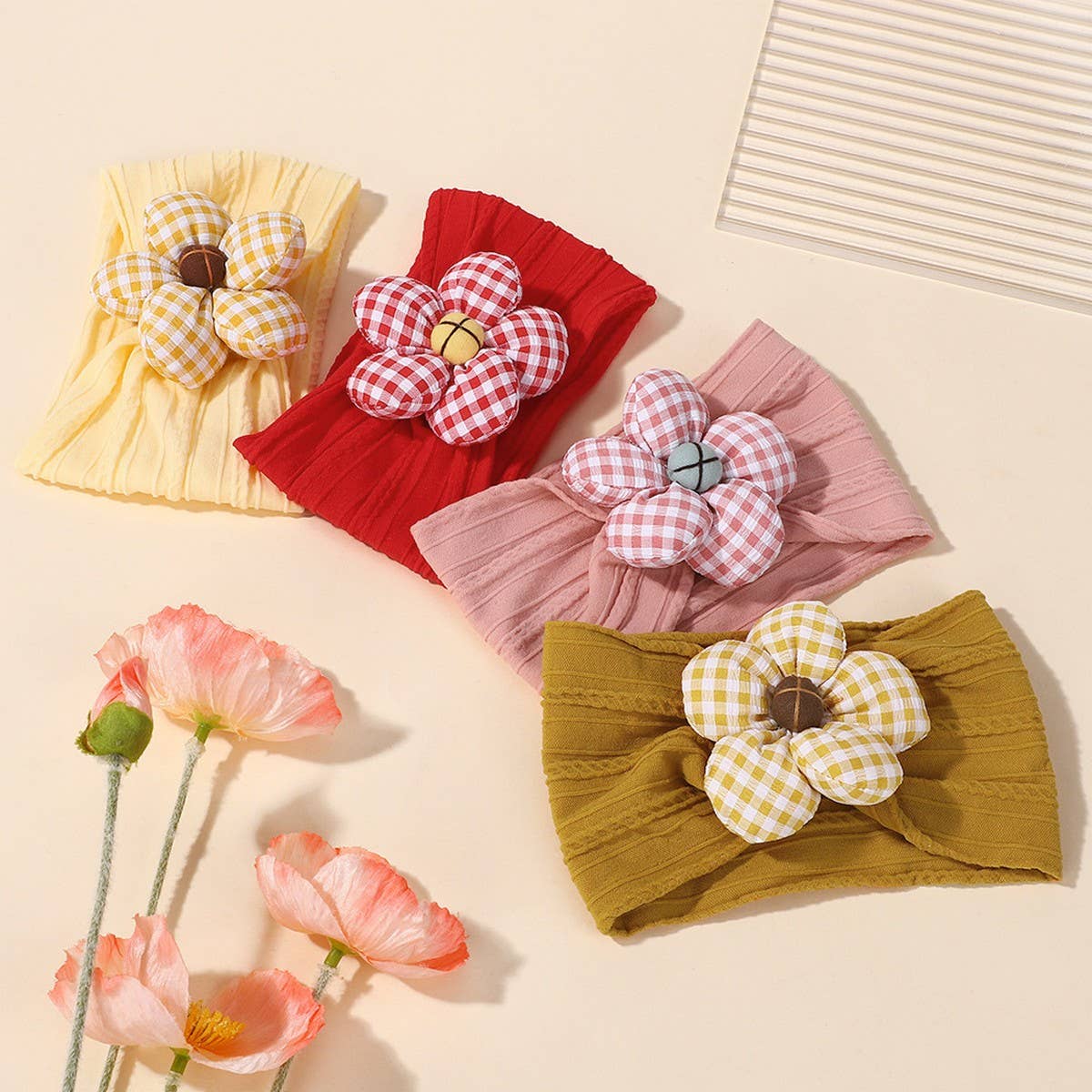 Soft Baby Headband with Flower ??Nylon Stretch_CWAHA6721