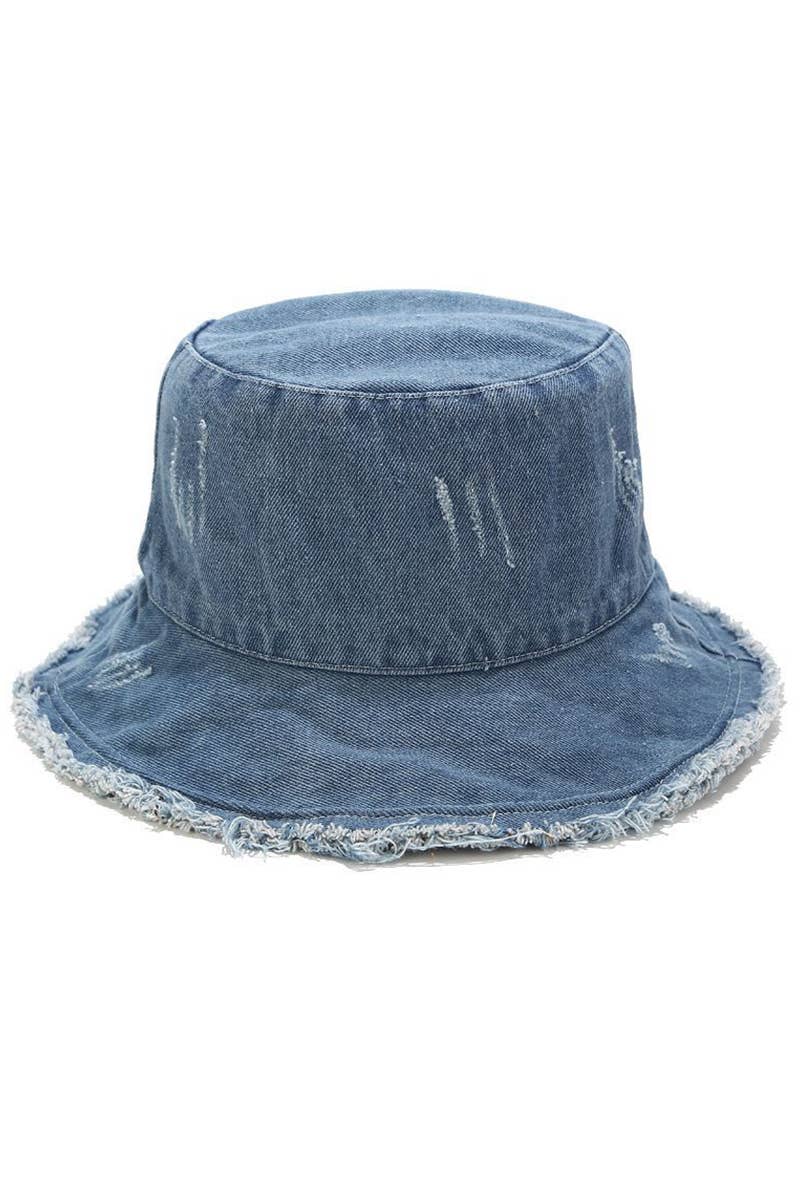 VINTAGE DENIM CASUAL BUCKET HAT_CWAH0409