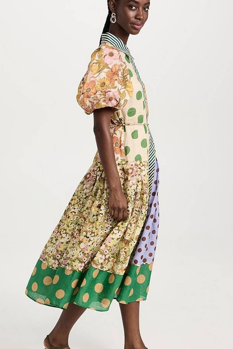 CWDMD5725_FASHIONABLE PUFF SLEEVE ALL-MATCH SLIM DRESS