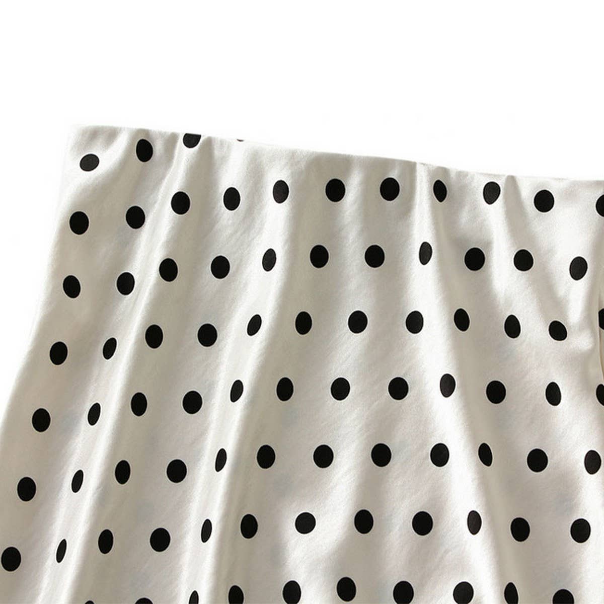 Polka Dot High-Waist Slim A-Line Midi Skirt_CWBMS0394