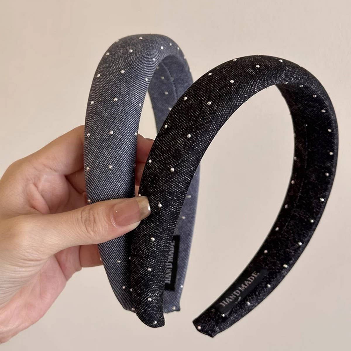 DIAMOND DENIM WIDE BRIM VERSATILE HEADBAND