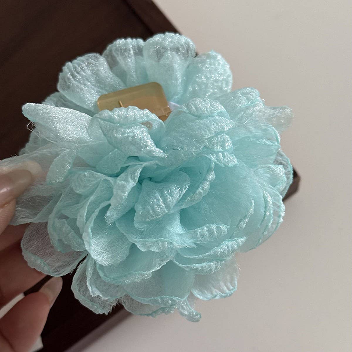 NEW SUPER FAIRY GAUZE ROSE FLOWER CLIP_CWAHA4685