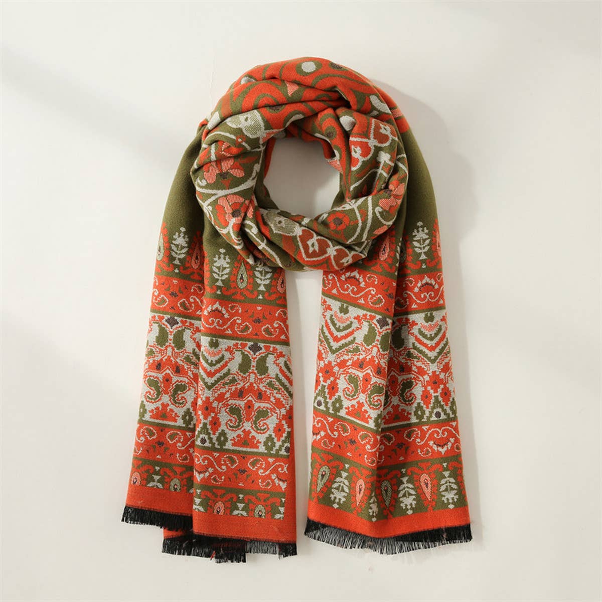 Double-Sided Faux Cashmere Scarf??Warm Shawl