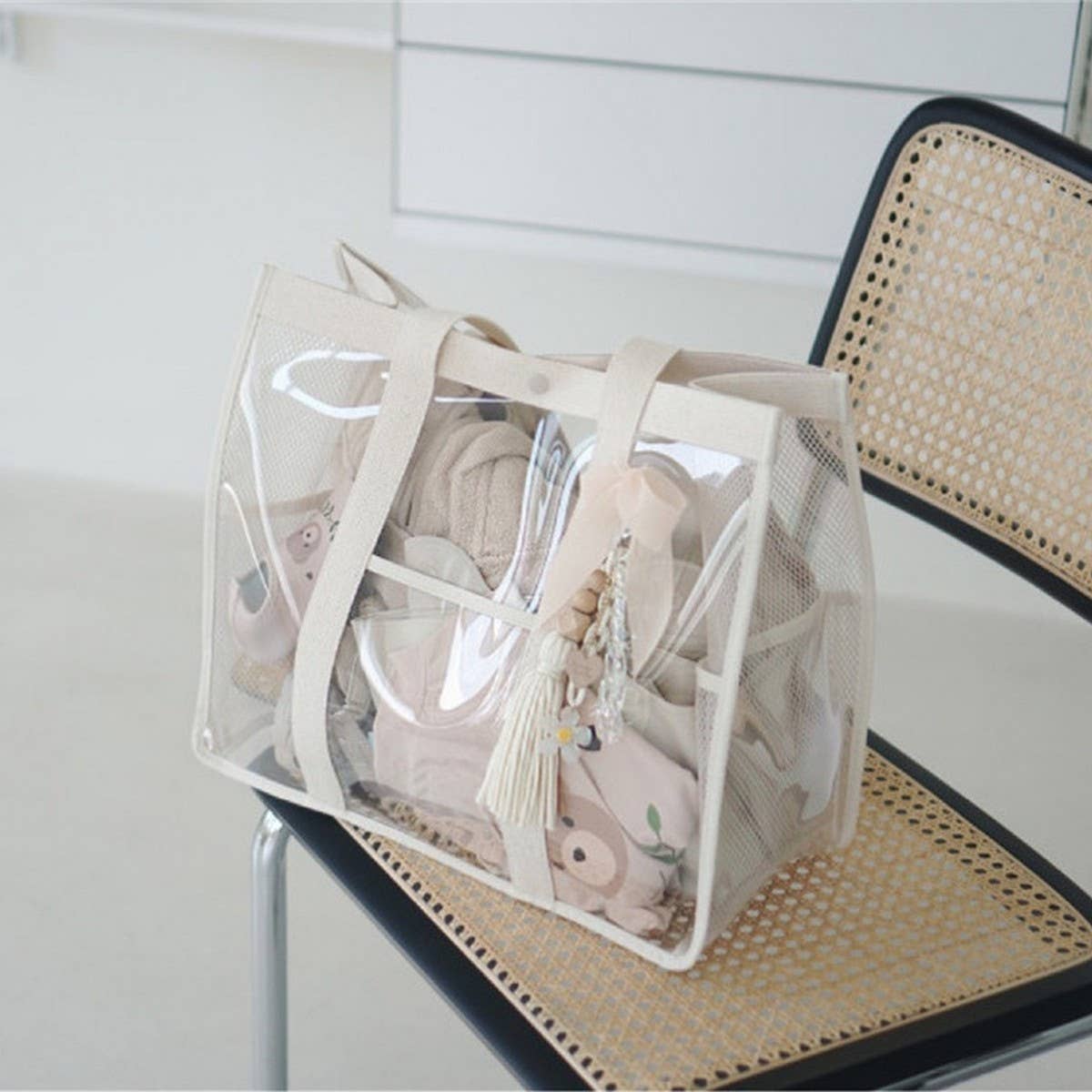 Clear PVC Beach Tote, Waterproof Travel Bag_CWAB1915