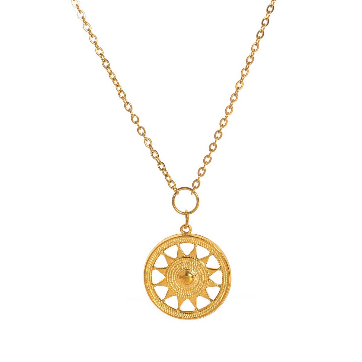 Sun and Moon Double Layered Evil Eye Necklace
