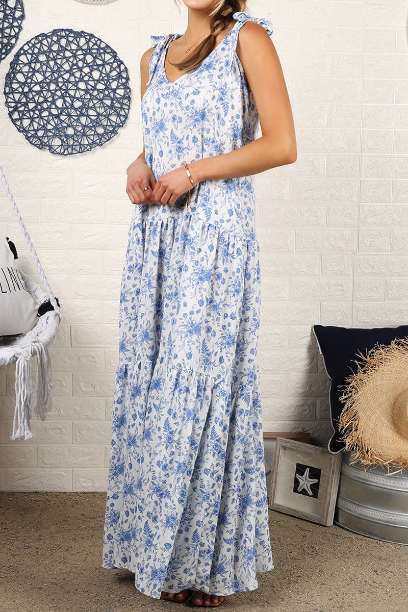 CWDMD543_SLEEVELESS STRAP TIE DRESS