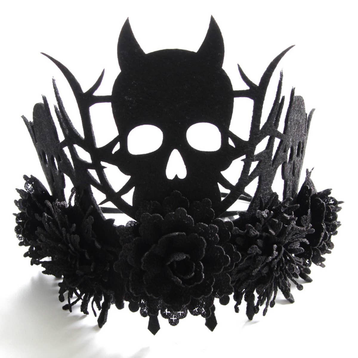 HALLOWEEN WITCH DEMON SKULL FLOWER CROWN