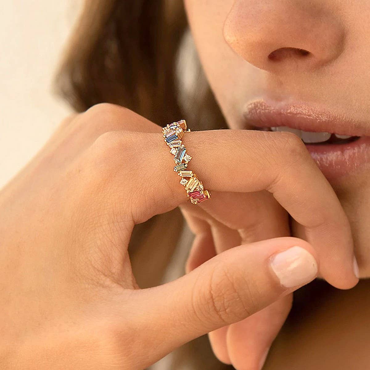 NEW HOT SALE RETRO COLOR IRREGULAR RING