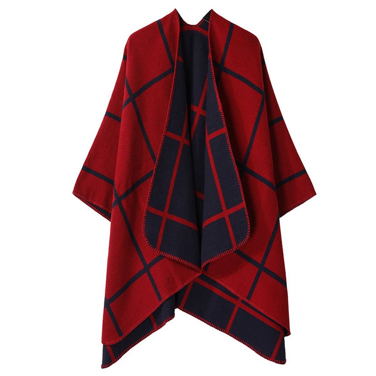 THICKENED CASHMERE SHAWL AND LONG CAPE