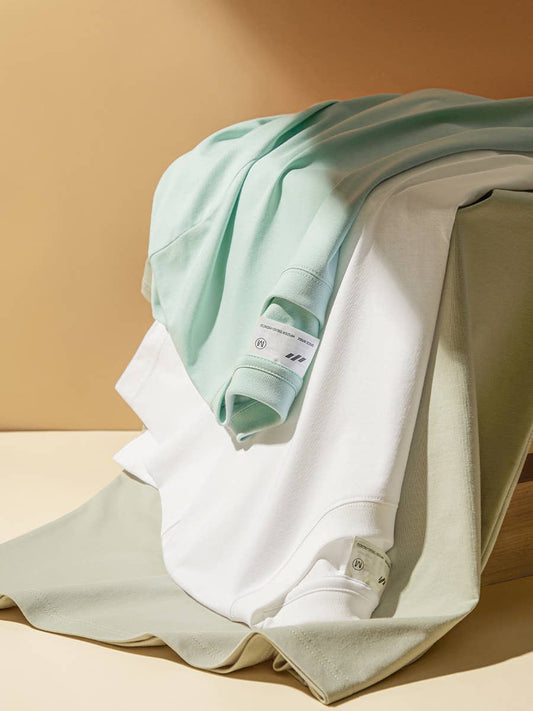 Cwtts0922_Solid Color Loose Casual Round Neck T Shirt