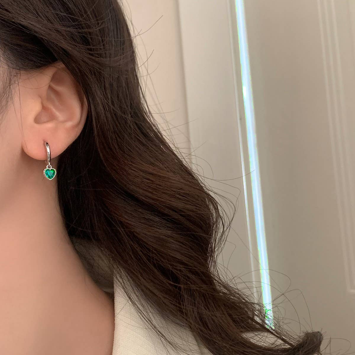 VALENTINE'S DAY ZIRCON HEART PENDANT EARRINGS