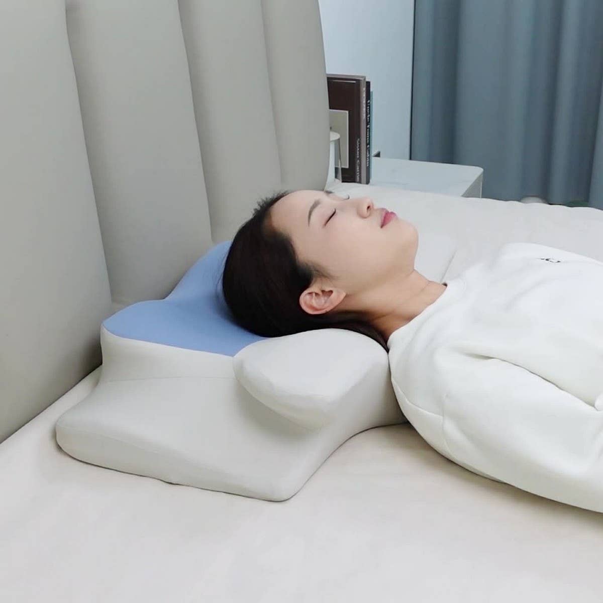 A-Grade Memory Foam Neck Pillow, High Loft Support_CWMM8084