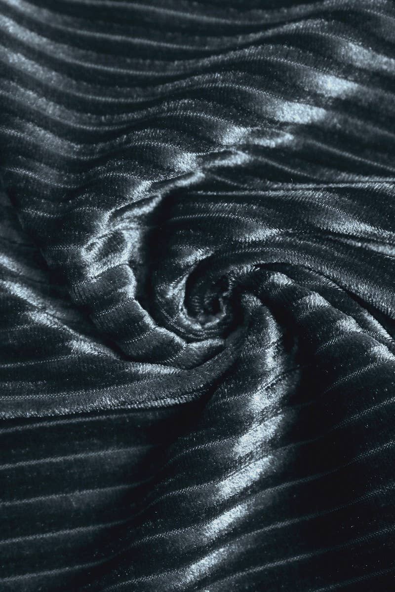 CWBLP00948_CASUAL STRIPED FLARED RIBBED SLIM FIT PANTS