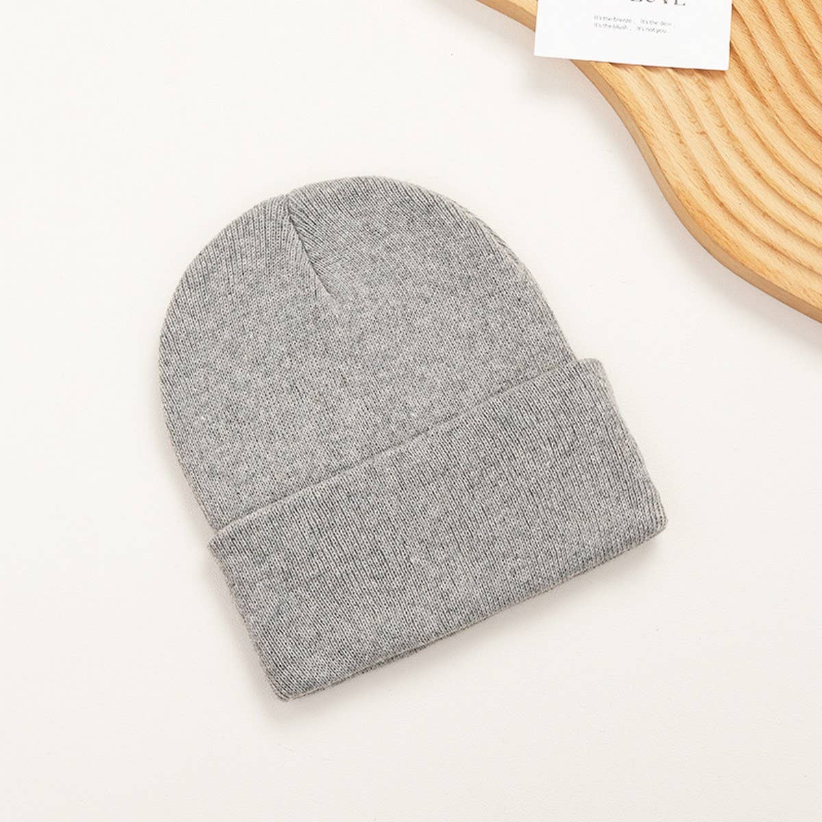 CWAH04340_MENS BLACK PLAIN KNIT BEANIE HAT POLYESTER