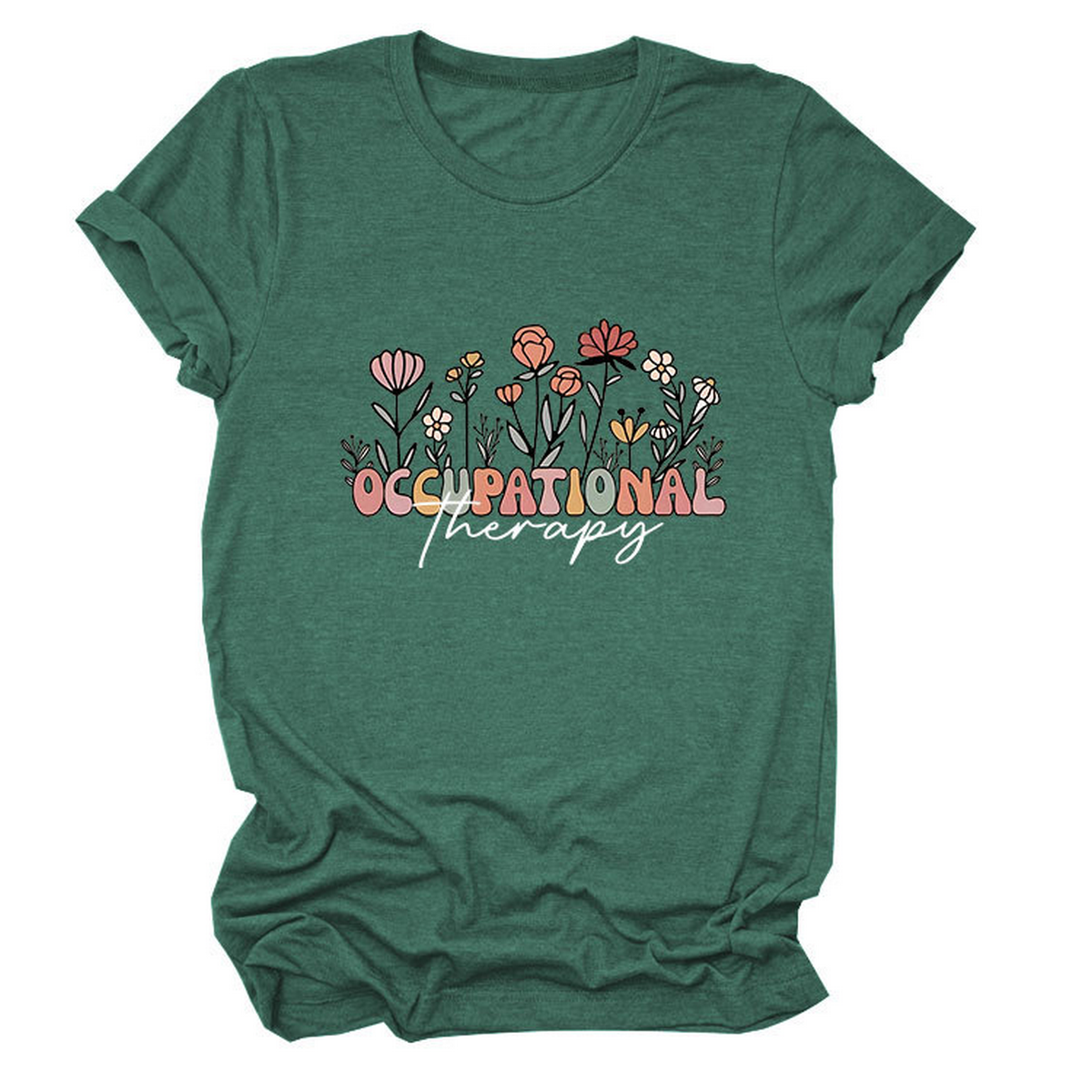Casual Crew Neck Tee ??Occupational Therapy Theme_CWTTS1531