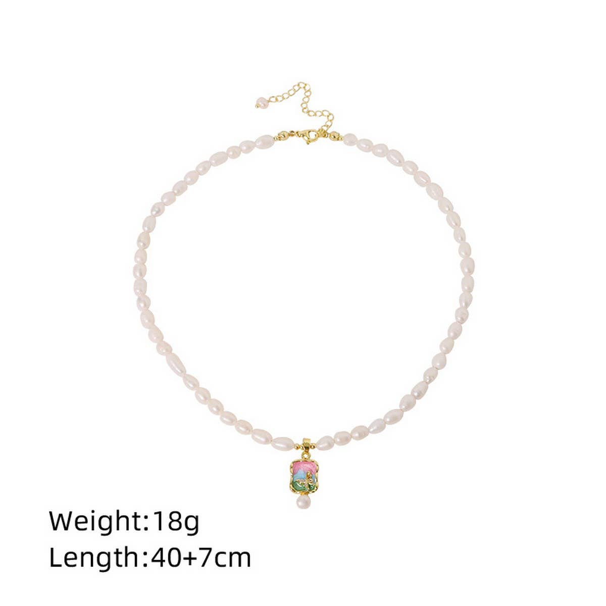 ANCIENT STYLE HIGH-GRADE PEARL CLAVICLE NECKLACE_CWAJE3832