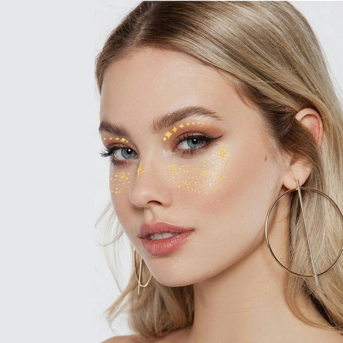 Gold Foil Freckle Tattoos for Makeup Looks