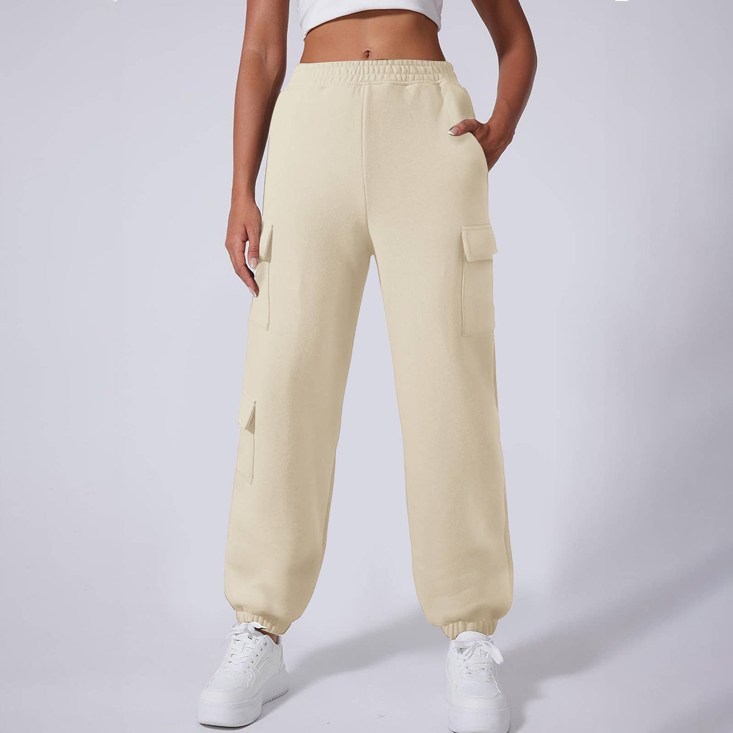 FLEECE AND THICK SOLID COLOR FASHION OVERALLS