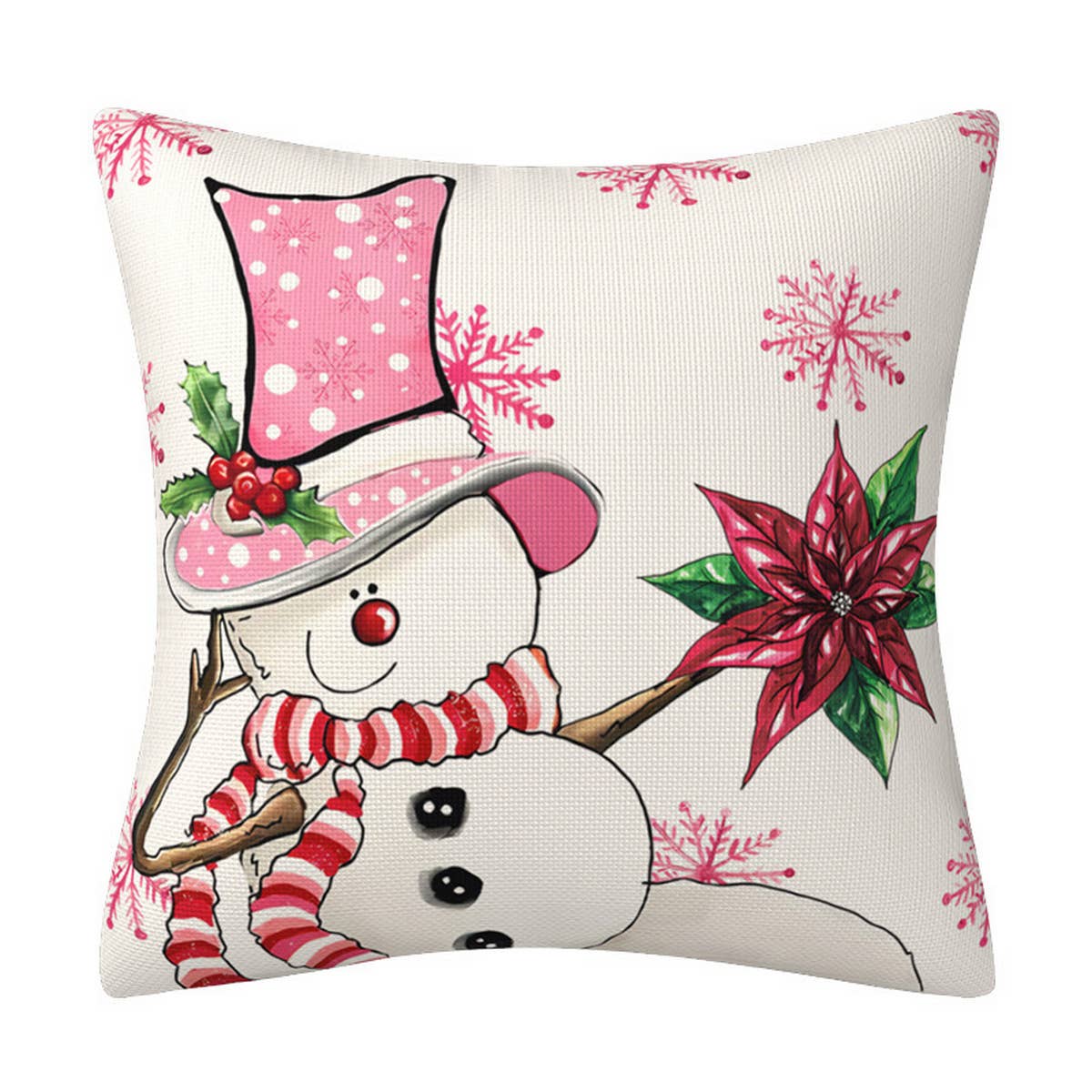 NEW ARRIVAL PINK SANTA CLAUS PILLOWCASE