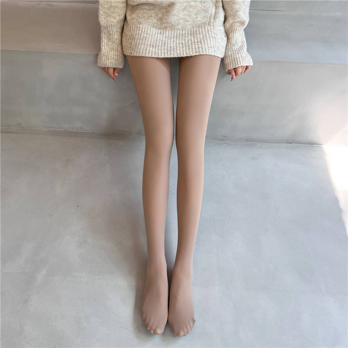 New Winter Glossy Nude Leggings ??Bare-Leg Effect_CWMM8973