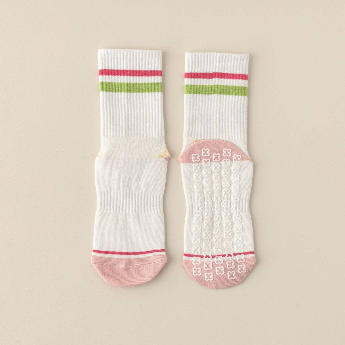 SPORTS NON-SLIP COLOR MATCHING YOGA MID-TUBE SOCKS_CWMS1359