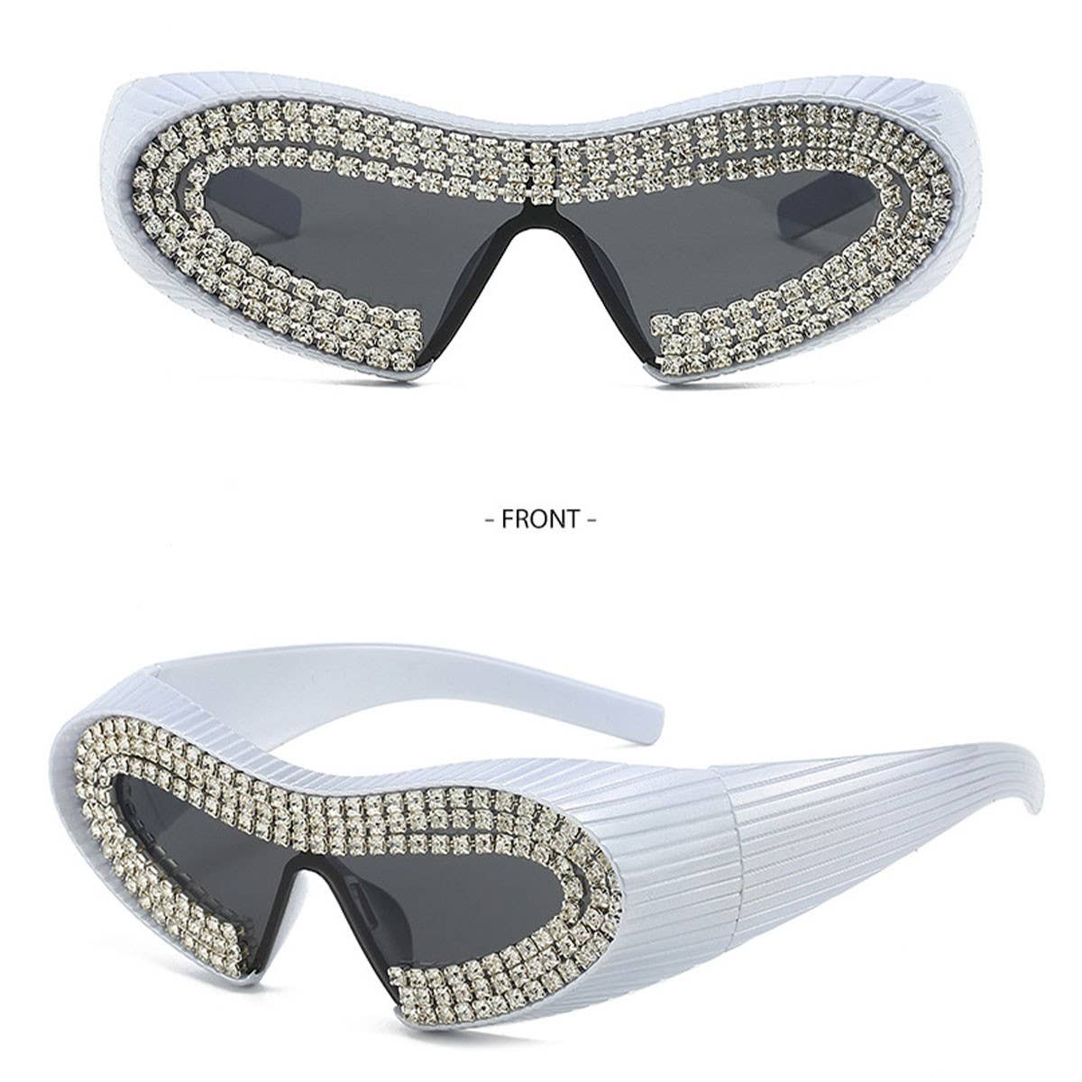FUTURISTIC SMALL FRAME ONE-PIECE SUNGLASSES