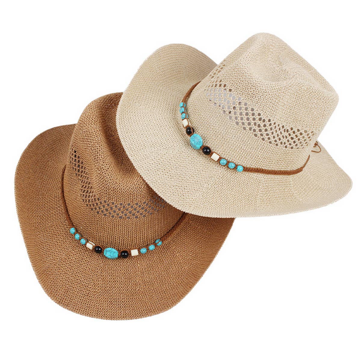 OUTDOOR BREATHABLE WESTERN COWBOY STRAW HAT_CWAH1193
