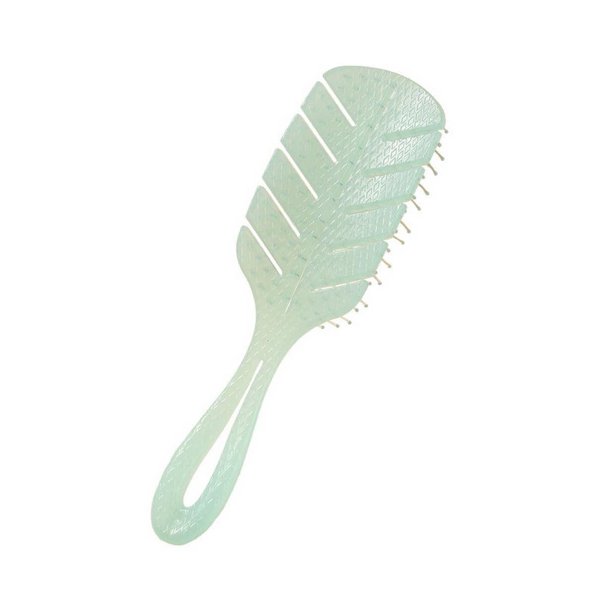 LEAF JELLY COLOR HOLLOW QUICK DRY HAIR COMB_CWAHA1881
