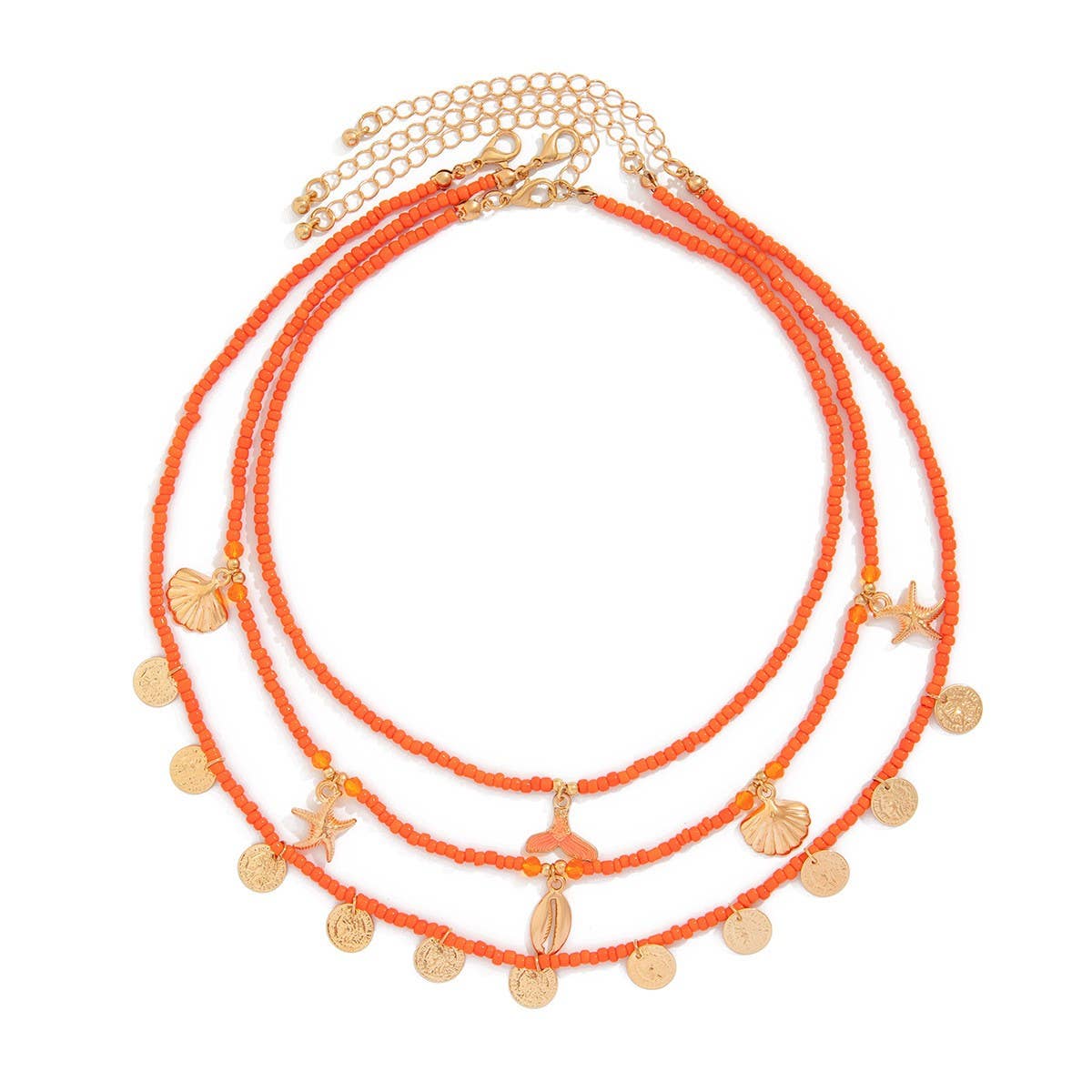 VINTAGE TASSEL PENDANT ALLOY MULTI-LAYER NECKLACE