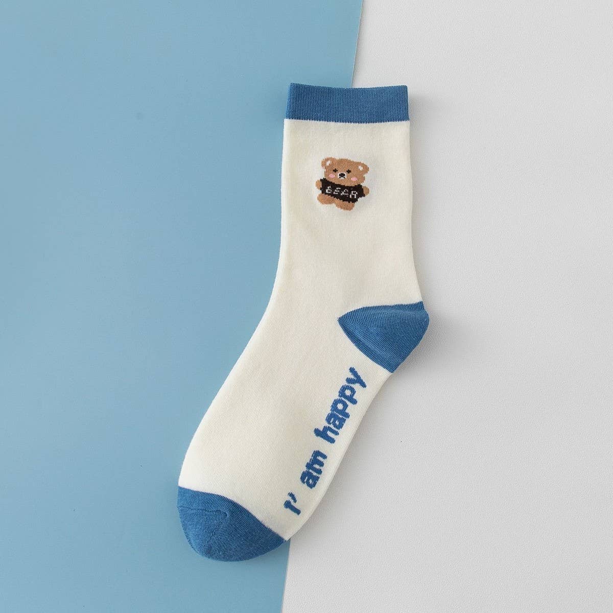 NEW COTTON BREATHABLE BEAR MIDDLE TUBE SOCKS