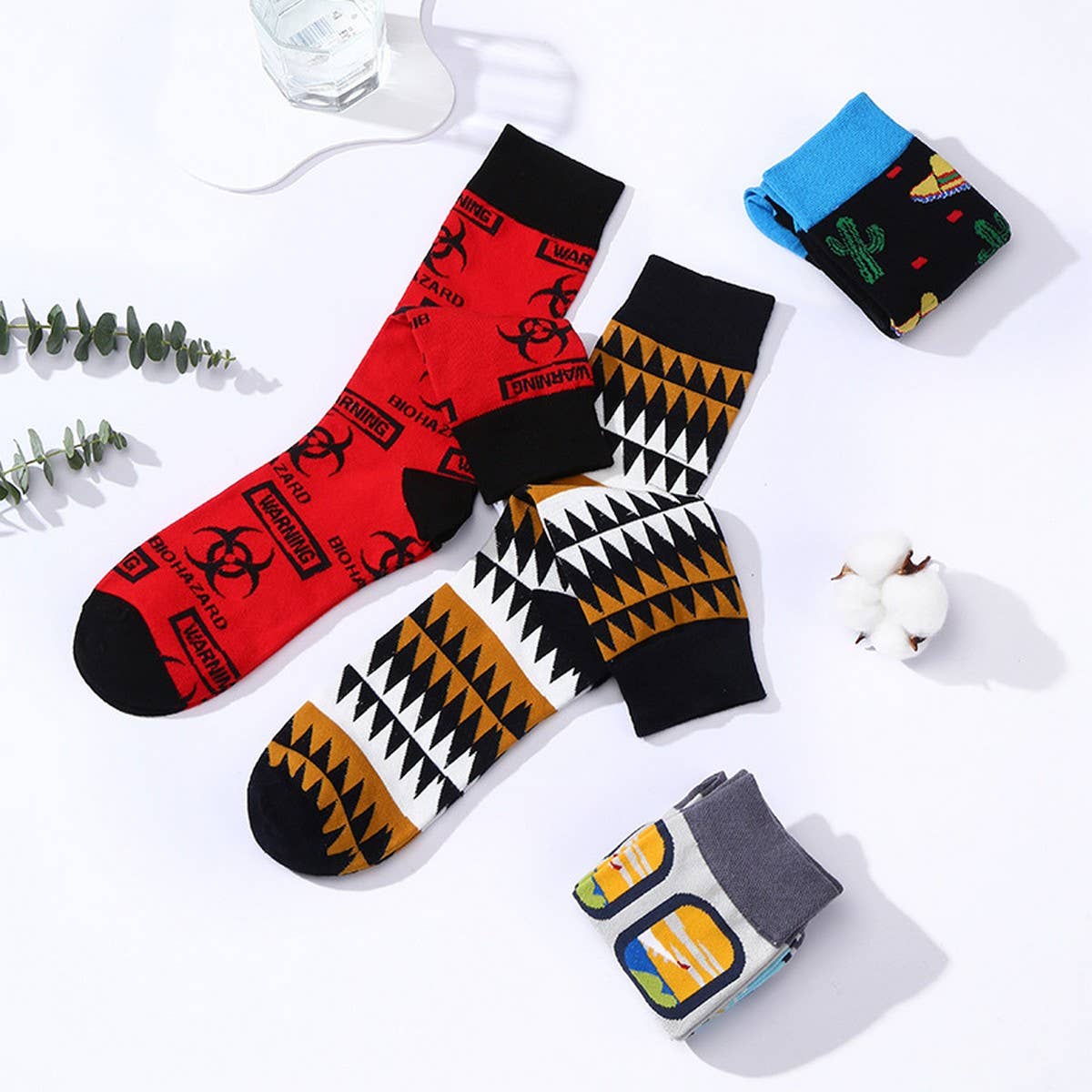 LARGE SIZE MEN'S TRENDY MID-CALF SOCKS_CWMS1015