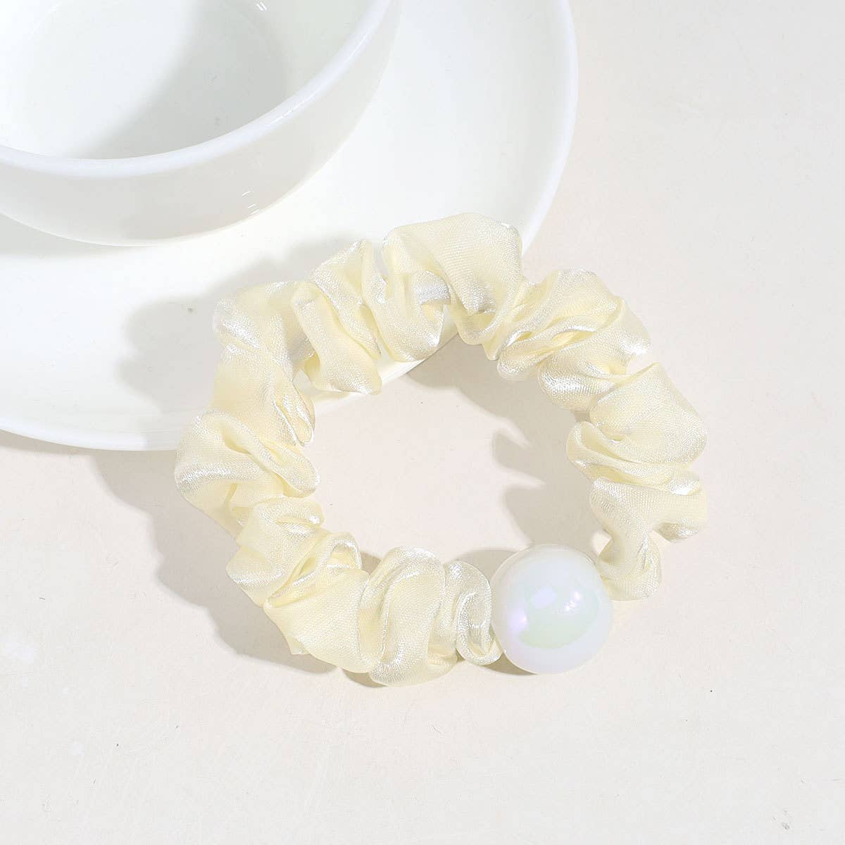 PEARL HIGH ELASTIC PLEATED SOLID COLOR HAIR ROPE_CWAHA2321