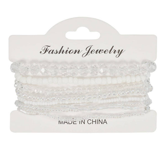 CWAJE05691_BOHO CRYSTAL BEADED MULTI LAYER ELASTIC BRACELET