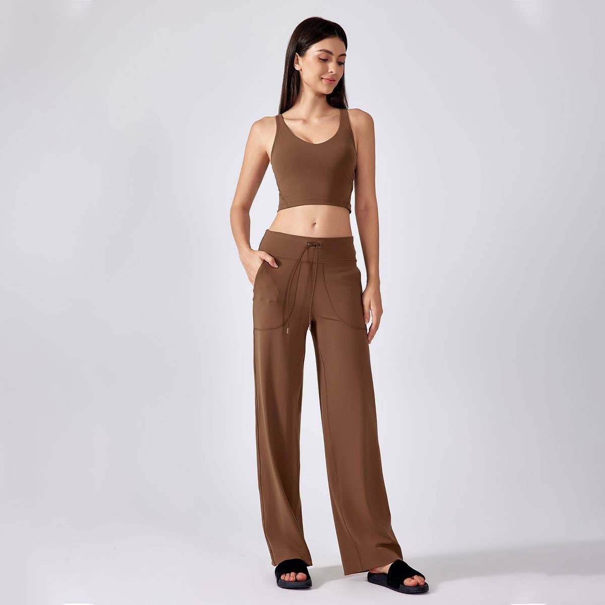 Zero Feel Wide-Leg Yoga Pants with Pockets_CWAB5230