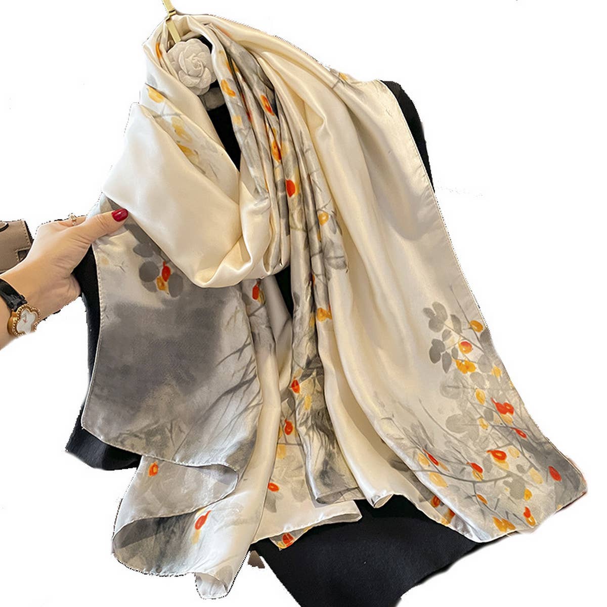 Silky Print Scarf Wrap ? Chic Beach & Sun Cover