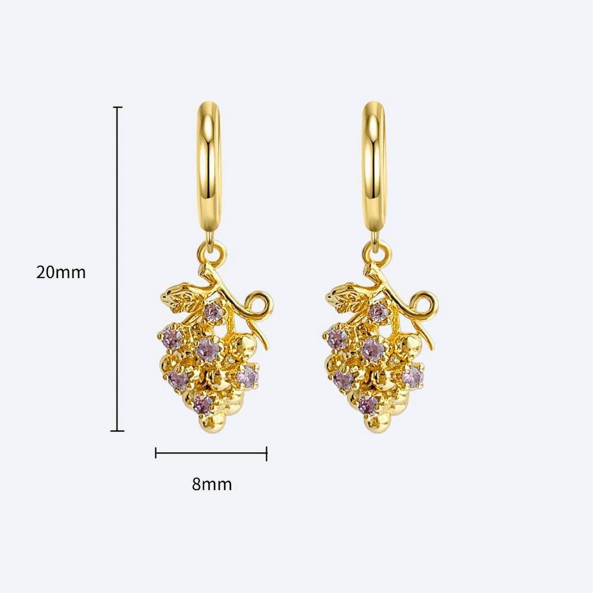 High-end Fashion Fruit Series Gold Earrings